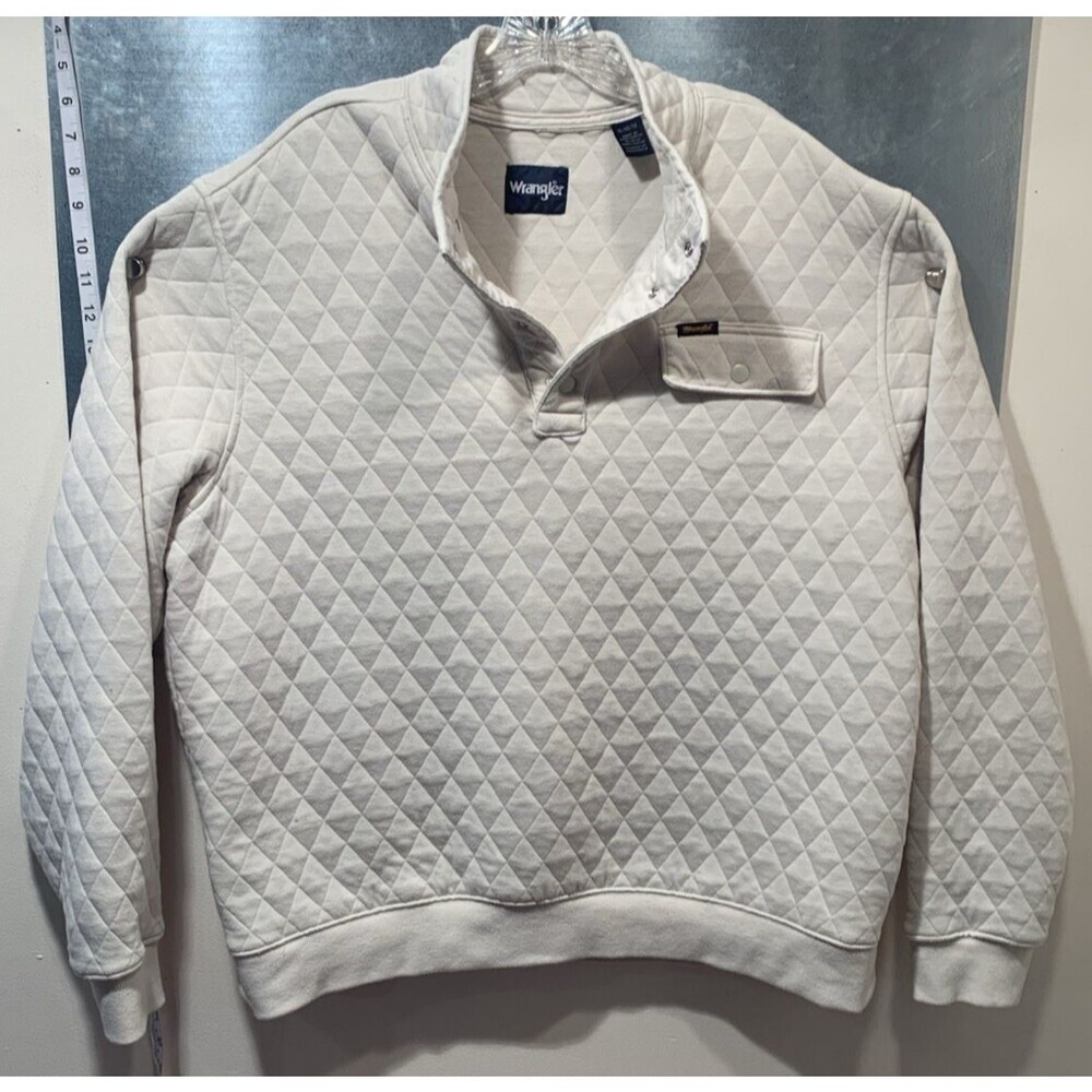 Wrangler Diamond-Quilted 1/4 Snap Cotton Blend Pullover Sweatshirt/Jacket XL